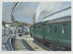 Stanley James. A Pair of Artist Proof Prints of Moving Trains, 16