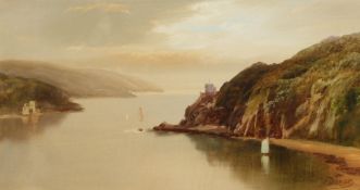 John Shapland (1885-1929) British. Estuary Scene, around Dartmouth, Watercolour, Signed, 6.5