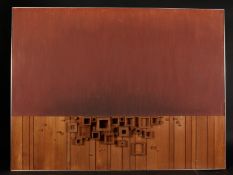 Danish School (20th Century). Abstract Composition in Acrylic and Wood, Mixed Media, 36