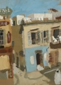 Circle of John Piper. North African Street Scene, Gouache, 20