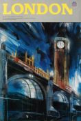 London Tourist Board Celebrated 25 Years of Tourism in London. Six Individual Unframed Posters,