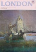 London Tourist Board Celebrated 25 Years of Tourism in London. Six Individual Unframed Posters,