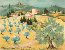 Maire de Valon, (b. 1948) French. A Pair of Signed and Numbered Lithographs of French Country