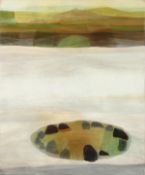 Miriam Solly, Circa 1991. 'Mynydd Mynyllod', A Mountainous Landscape over Water, 24