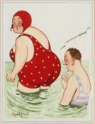 Donald McGill (1875-1962) British. 'Sea Bathing is Good for my Arthritis', 'Well You Ain't Got it