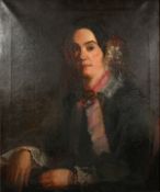 John Emery (1802-1893) British. A Portrait of Eliza Humphreys, Oil on Canvas, bears label verso, 30
