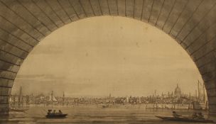 After Canaletto. London - The City Seen Through the Arch of Westminster Bridge, 11