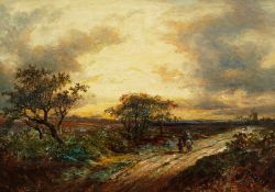 Joseph Thors (b.1835) British/Dutch. A Pair of Landscapes, Oil on Canvas, Signed, 10