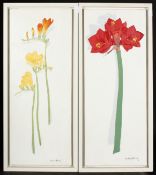 Sasha Harding (b.1973) British. A Pair of Still Life Paintings of Flowers. Oil on Canvas, Signed,