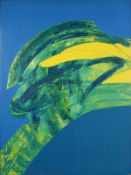 Julie Umerle, Circa. 1991. 'Lunar', an Abstract Composition, Acrylic on Canvas, Inscribed Verso, 48