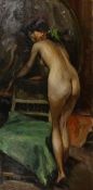 Richard Durando Togo (b.1910) Argentinian. Study of a Female Nude with Reflection in Mirror, Oil