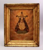 A GOOD 19TH CENTURY OIL ON CANVASS PAINTING OF A SEATED LADY AND CHILD, artist signed and dated