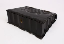 AN 18TH / 19TH CENTURY SRI LANKAN CEYLONESE EBONY BIBLE BOX, 23cm x 17cm.
