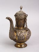 A GOOD 19TH CENTURY PERSIAN SILVER EWER, 12cm