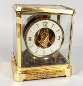 A JAEGER LE COULTRE ATMOS CLOCK (AF). 9.5ins high.