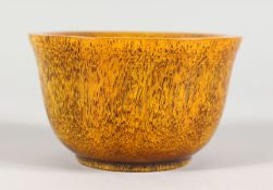 A SMALL PLAIN CIRCULAR HORN BOWL. 4ins diameter.