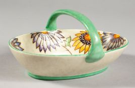 A CHARLOTTE RHEAD TUBELINE BASKET. 5.75ins.