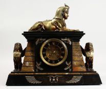 A VERY GOOD VICTORIAN BLACK MARBLE 