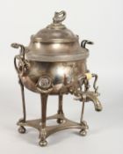 A SHEFFIELD PLATE SAMOVAR.