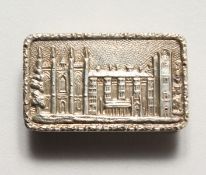 A CASTLE TOP SNUFF BOX. Birmingham F. Maker S. J. R.