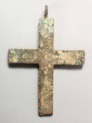 A LARGE ROMAN METAL CROSS. 6.5ins long.