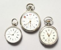 THREE LADIES' FOB EWATCHES.