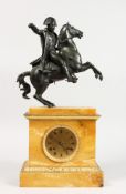 A VERY GOOD 19TH CENTURY FRENCH BRONZE AND MARBLE 