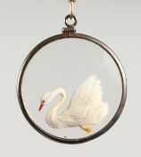 A VINTAGE DESIGNER RALPH MASSEY (born 1938) SWAN and chain.