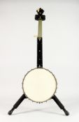 S. S. STEWART, PHILADELPHIA. A LATE AND VERY RARE 19TH CENTURY FRETLESS BANJO CIRCA 1890-93 with map