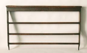 AN 18TH CENTURY OAK TRIPLE DELFT RACK of plain design. 5ft 6.5ins long x 3ft 5ins high.