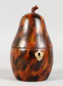 A PEAR SHAPED TEA CADDY.