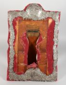 A VICTORIAN DECORATED PHOTOGRAPH FRAME 17ins x 10ins. Chester 1893.