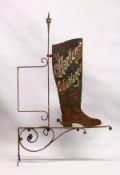 A LARGE METAL BOOKMAKER'S SIGN on a metal bracket. 50ins high overall.