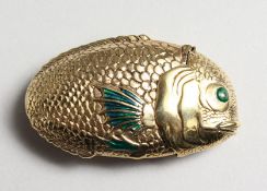 AN 18CT GOLD PLATED CARP VESTA.