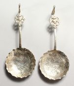 TWO DUTCH SILVER SPOONS.