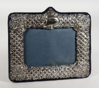 A SILVER CROSS HATCH PHOTOGRAPH FRME. 7ins x 8ins.