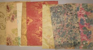 WALLPAPER & END PAPER sheets, various (10).