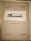 [MOTORING] a large format paper / photo advert for ALDA cars.