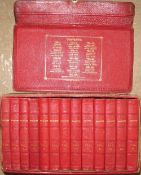 [BINDINGS] SHAKESPEARE, boxed set of 13 vols. bound by Wheeler of Weymouth in limp red leather, in