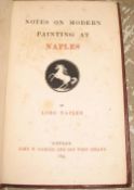 NAPIER (Lord) Notes on Modern Painting at Naples, sm 8vo, cloth, L., 1855.