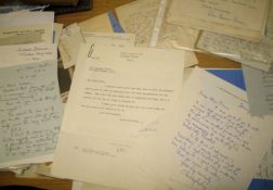 THEATRE, ART, etc. q. of autograph letters, clipped signatures, incl. letters by JOHN GEILGUD,