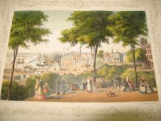 HAMBURG & environs, coll'n of hand col'd mid 19th c. lithos in original obl. folio entitled 