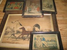 [PRINTS] small q. of 19th c. prints, f. & g. (5).