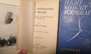 [AVIATION] TURNER (C.) Aerial Navigation of To-Day, 8vo, illus., clo., 2nd Edn, L., 1910; & 1