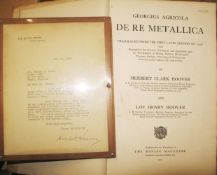 AGRICOLA (G.) De Re Metallica, folio reprint edition, vellum bound, numbered 299 of the limited