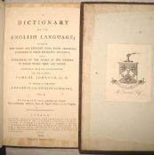 JOHNSON (Samuel) A Dictionary of the English Language, 2 vols., tree calf, L., 1799 (2).