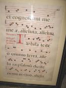 ANTIPHONAL LEAF, large, 26 x 18 inches on vellum, 17th c., f. & g.