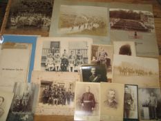 PHOTOGRAPHY / MILITARY, quantity of 19th century photographs of uniformed soldiers, with two army