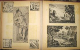 SCRAP BOOK with assorted Old Master prints (1).