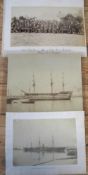 PHOTOGRAPHY, three 19th century naval photographs,